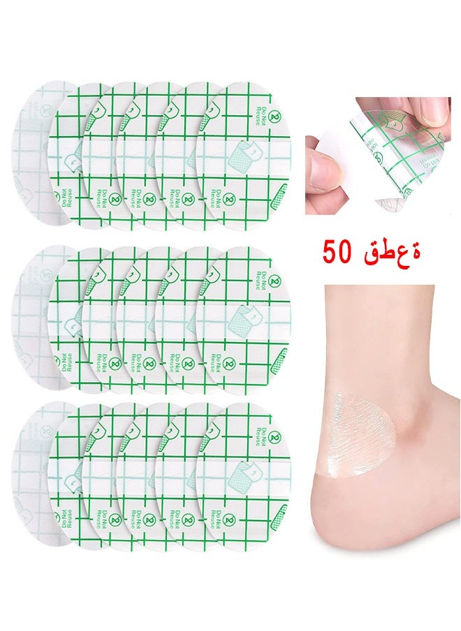 HS Invisible Heel Protectors Shoe Sticker 50Pcs Anti-wear Foot Care Protection Pad Ultra-Thin Transparent Self-Adhesive Heel Protect Sticker Protect Skin From Rubbing Heel Anti Slips Blister  - Image 1