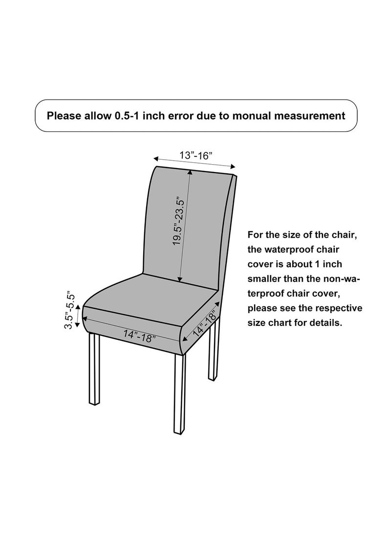 ممون مجموعة من 4 أغطية كراسي لغرفة الطعام، أغطية مرنة لكراسي بارسونز للمطبخ، لون بيج - Image 4
