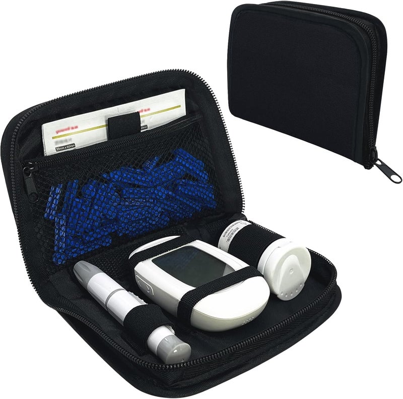 HYRAINBOW Supply Case, Diabetic Organizer Carrying Case Kit, Portable Diabetes Testing Kit Case, Blood Glucose Meter Storage Bag - Image 1