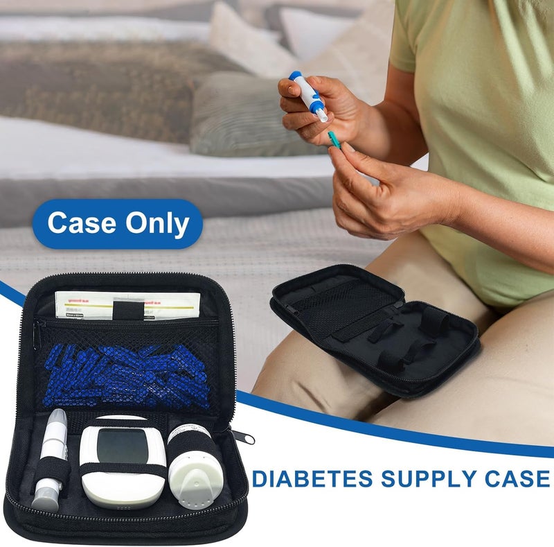 HYRAINBOW Supply Case, Diabetic Organizer Carrying Case Kit, Portable Diabetes Testing Kit Case, Blood Glucose Meter Storage Bag - Image 3