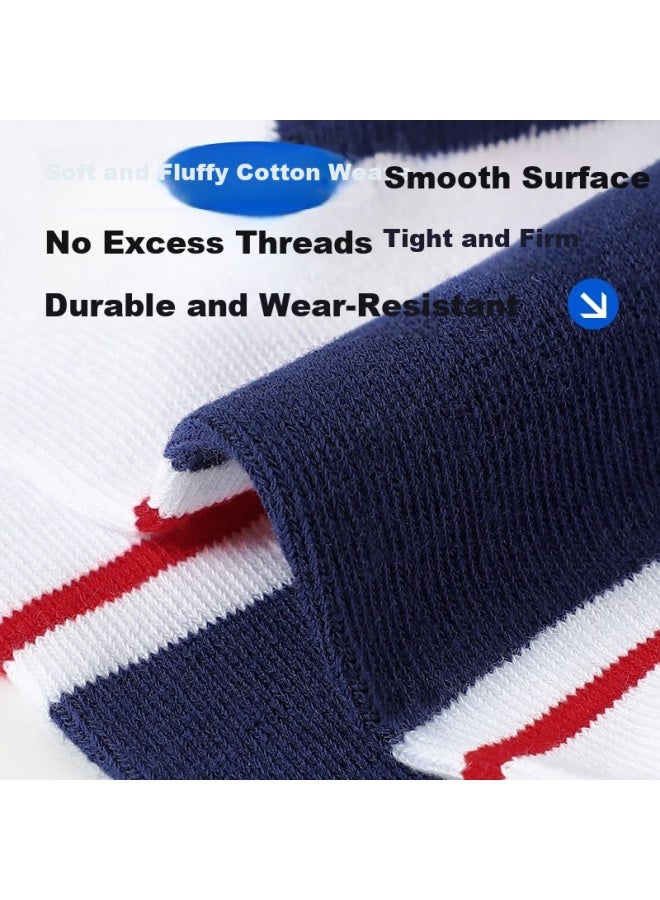 LANG SHA Langsha Children's Socks Youth Boys Four Seasons Cotton Socks High School Student Boys Socks 5 Pairs Pack - Image 2