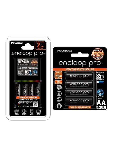Eneloop AA and AAA Quick Battery Charger with 8 x AA Eneloop Pro