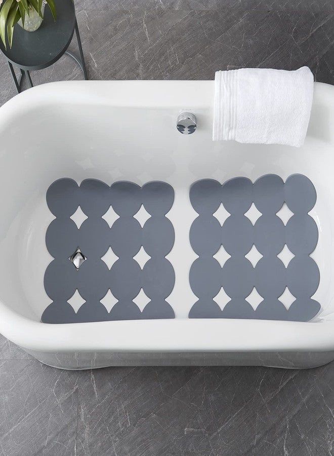 Webos Square Shower Mat Nonslip - Rubber Bathtub Mat with Suction Cups for Inside Shower Bathroom Floor (Grey, 21X21”) - Image 5