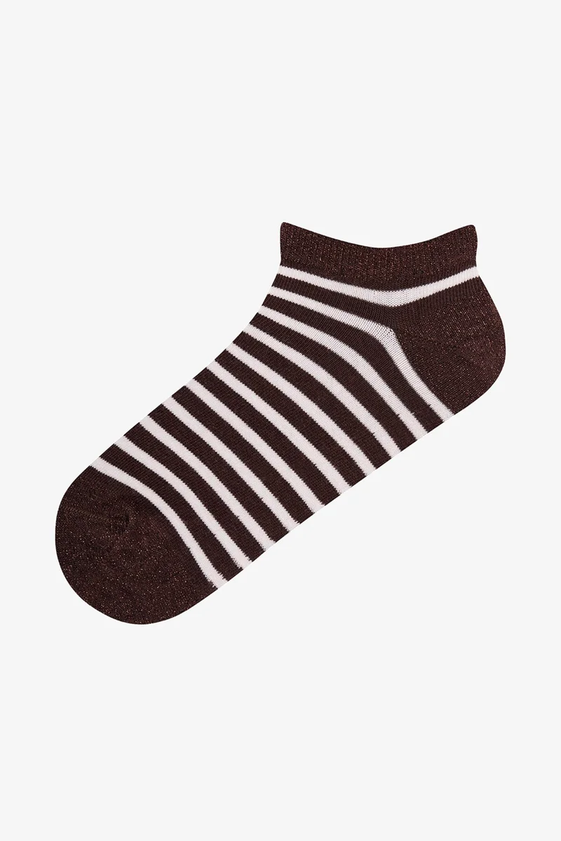 Penti PENTI Shiny Striped Cotton Lurex Pair Ankle Socks