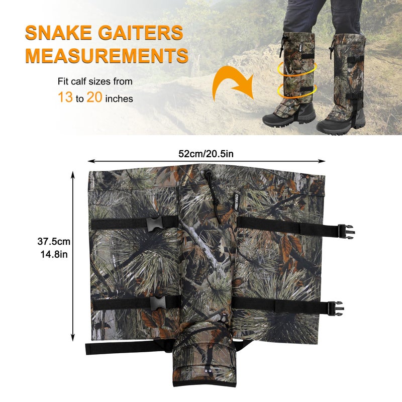 MDSTOP Snake Gaiters, Waterproof Snake Guards, Adjustable Snake Bite Protection for Lower Legs, Snake Chaps for Men & Women, Snake Proof Gaiters for Hunting,Hiking, Fishing, Farm Working - Image 4
