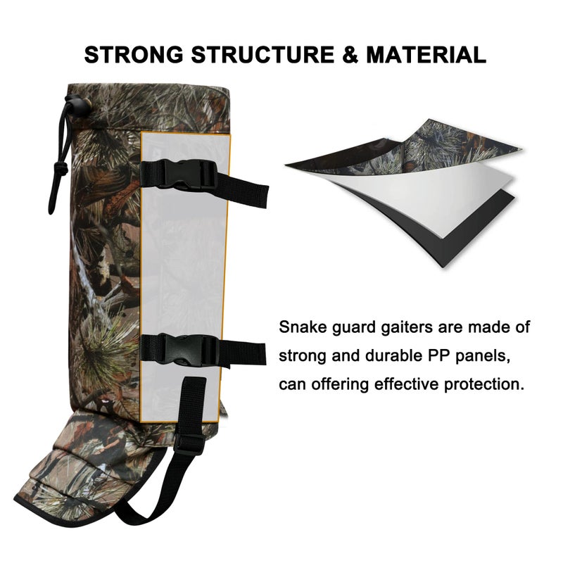MDSTOP Snake Gaiters, Waterproof Snake Guards, Adjustable Snake Bite Protection for Lower Legs, Snake Chaps for Men & Women, Snake Proof Gaiters for Hunting,Hiking, Fishing, Farm Working - Image 5