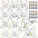 HahaMagic 12 PCS Colorable Drawstring Backpack for kids with 12 stackable crayons 7 Colors Each Perfect for return gifts birthday goodie bags and art party favor bags for kids - Image 3