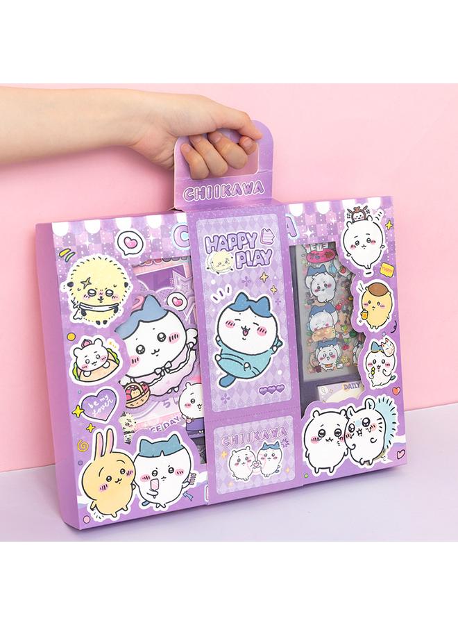 Bluejw Giyka Wow Hand Account Notebook Gift Box Suit Hand Account Book Girl Cute Girl Heart Children's Notepad Children - Image 1