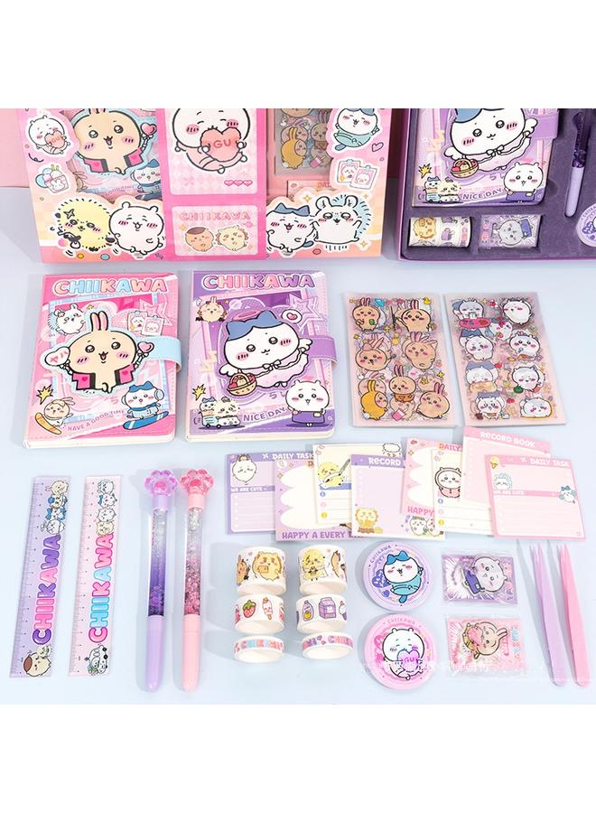 Bluejw Giyka Wow Hand Account Notebook Gift Box Suit Hand Account Book Girl Cute Girl Heart Children's Notepad Children - Image 4