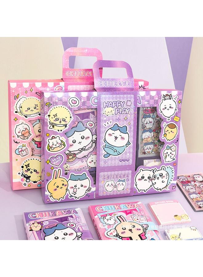 Bluejw Giyka Wow Hand Account Notebook Gift Box Suit Hand Account Book Girl Cute Girl Heart Children's Notepad Children - Image 2