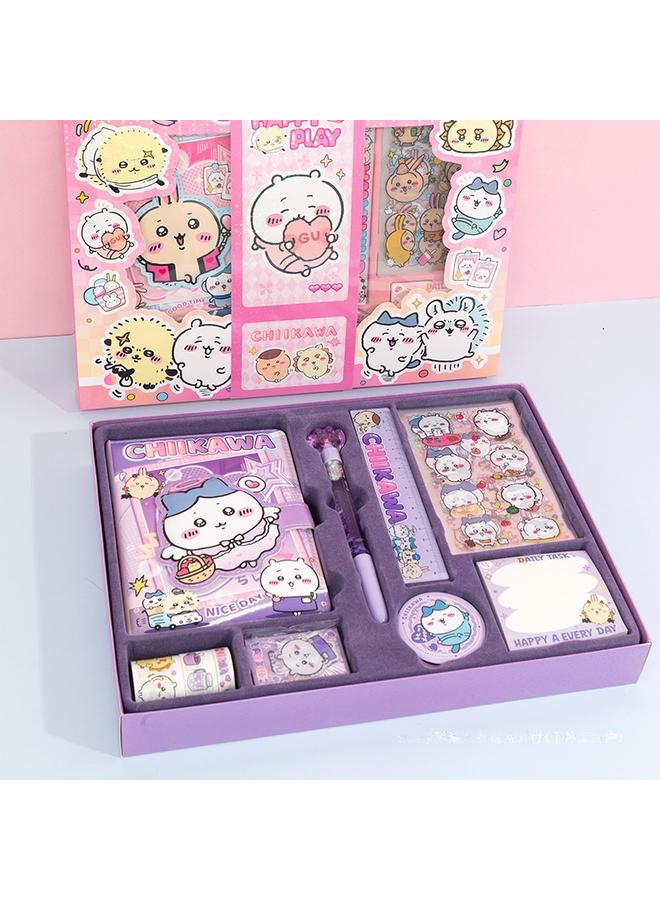 Bluejw Giyka Wow Hand Account Notebook Gift Box Suit Hand Account Book Girl Cute Girl Heart Children's Notepad Children - Image 5