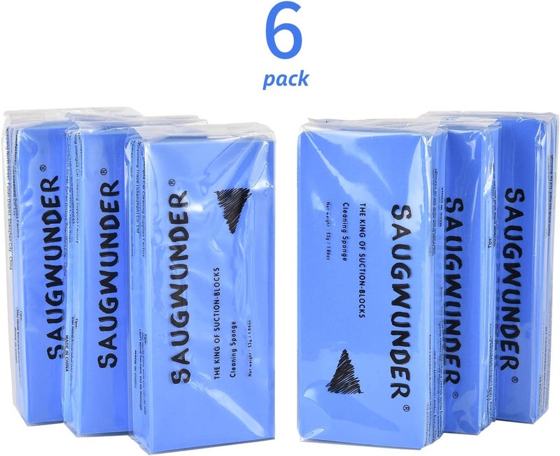 SAUGWUNDER Super Absorbent Sponge Durable Stuff PVA Sponge Box High Water Absorbability Use in Car Boat Kayak After Shower Pick up Liquid Like Vacuum Cleaning Supplies (6 Blue Suction Sponges/Saver Pack) - Image 3