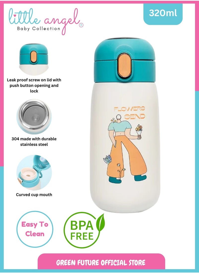 Little Angel Baby Thermos with Temperature Reading, High Quality 320ml - Stainless Steel, Insulated Vacuum Flask, Leak-Proof, Portable Water Bottle for Infants  - Image 2