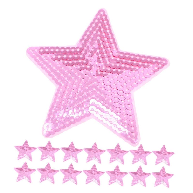 15pcs Star Sequins Sew on Appliques Embroidered Patch for Jackets Backpacks DIY - Image 2