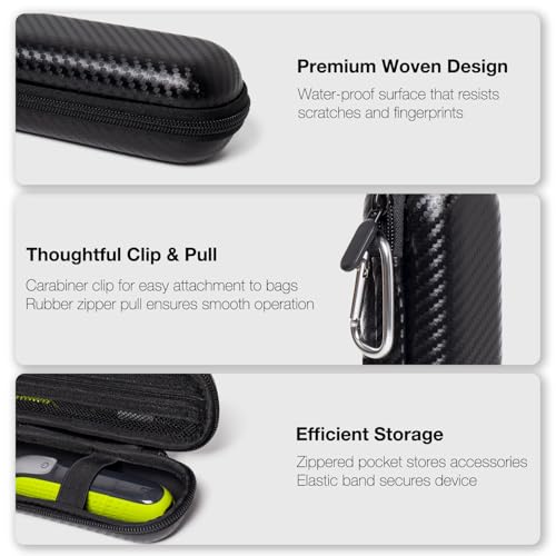 Nincha Compact Travel Trimmer Case for Philips Hybrid Electric Trimmer and Shaver, Face + Body Groomer QP2724/90, QP2834/70, QP1924/70, QP6531/70, QP4631/90, Hard Carrying Case, Black - Image 3