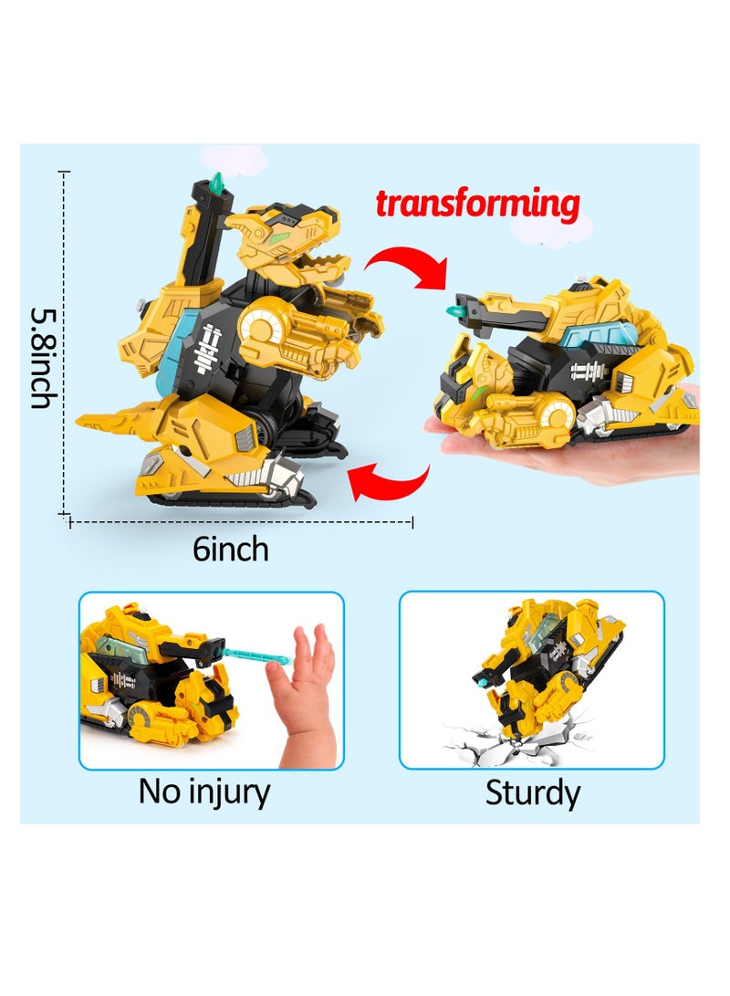 SYOSI Dinosaur  Toys For Boys 4-6 Action Figures Robot Toys for Kids, Cars Set Toys Dino Trucks Construction Vehicle Excavator Toys Birthday Gift Boys 3 4 5 6 - Image 5