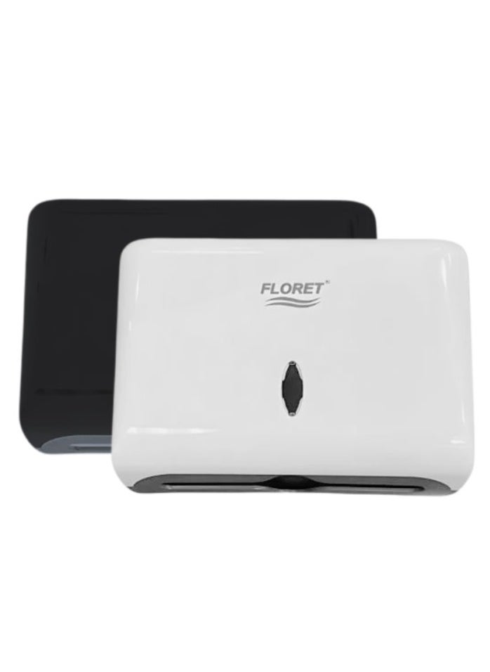 Floret Paper Towel Dispensers Wall Mount Commercial Toilet Tissue Dispensers Paper Towel Holder C-Fold/Multifold Paper Towel Dispenser for Bathroom Kitchen(White)  - Image 1