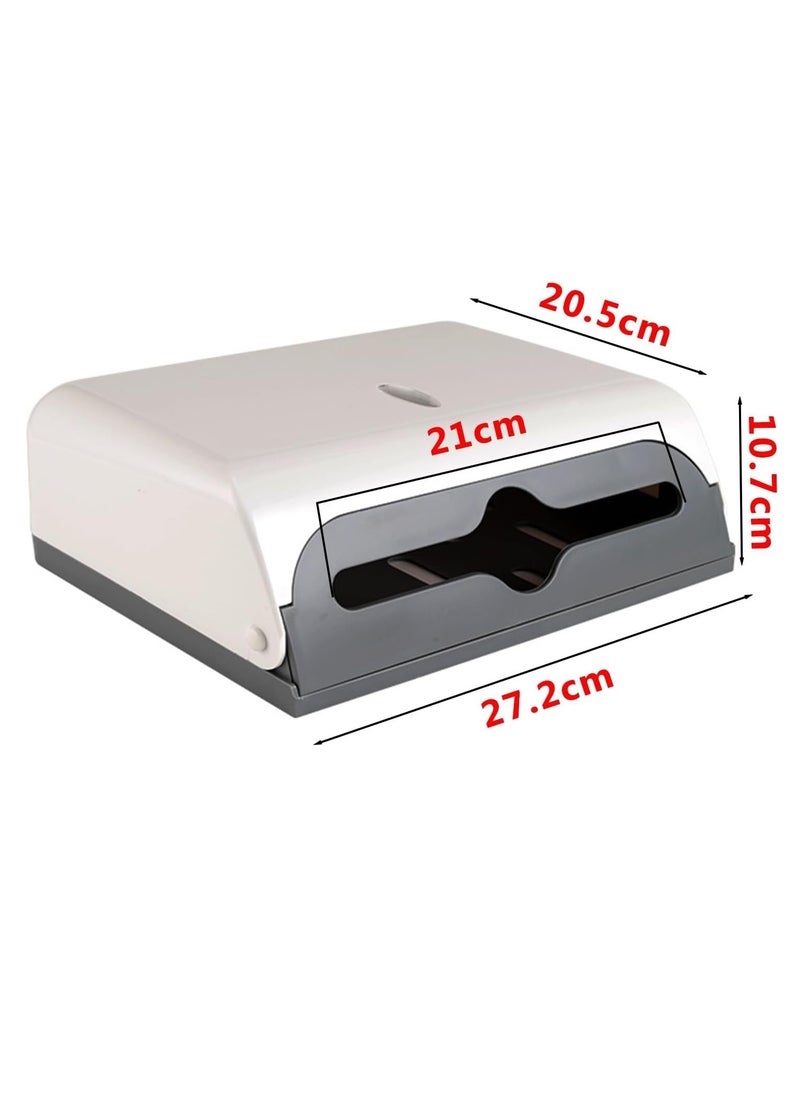 Floret Paper Towel Dispensers Wall Mount Commercial Toilet Tissue Dispensers Paper Towel Holder C-Fold/Multifold Paper Towel Dispenser for Bathroom Kitchen(White)  - Image 2