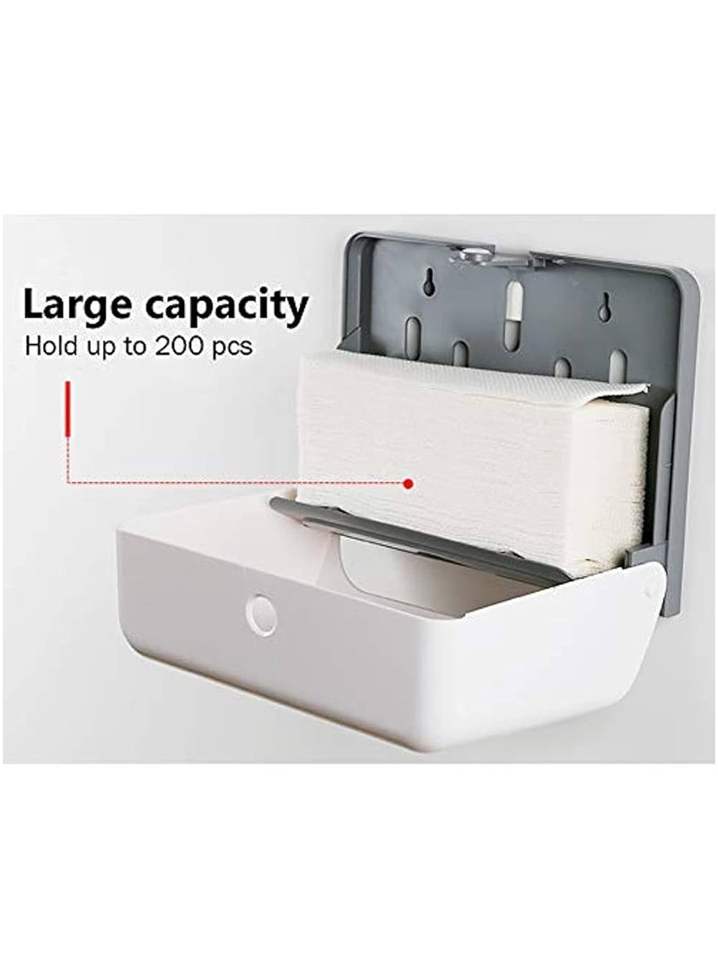 Floret Paper Towel Dispensers Wall Mount Commercial Toilet Tissue Dispensers Paper Towel Holder C-Fold/Multifold Paper Towel Dispenser for Bathroom Kitchen(White) - Image 4