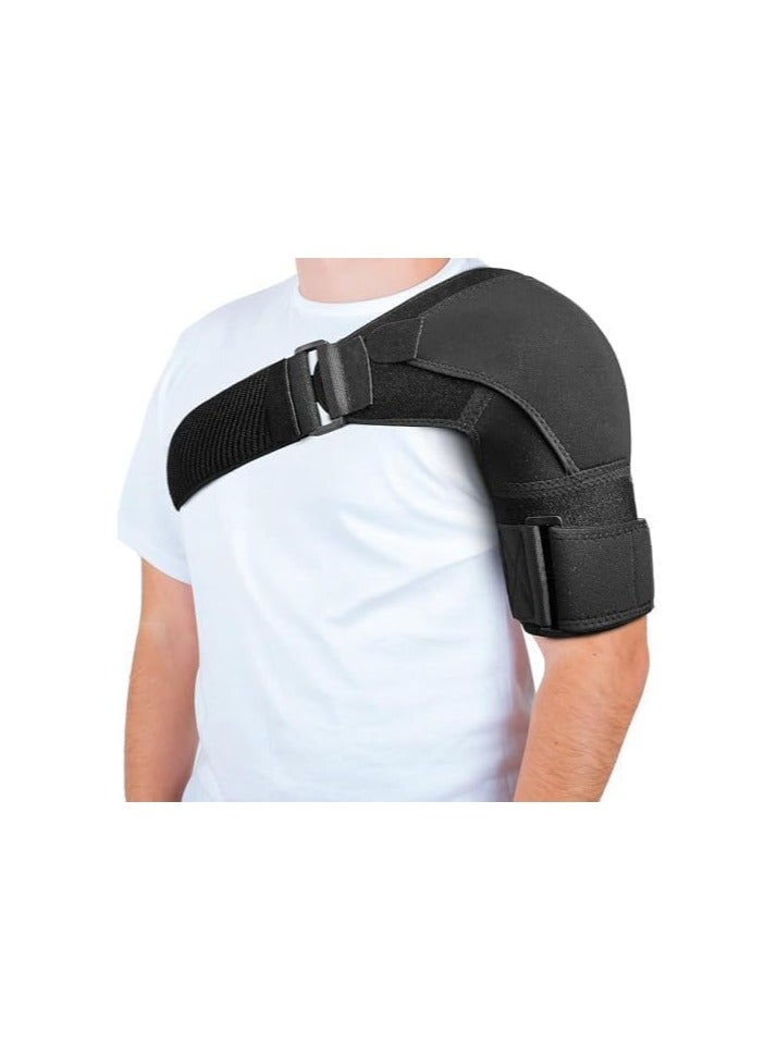 Beauenty Shoulder Brace for Men Both Left and Right Arm | Pain Relief Torn Rotator Cuff Compression Support Sleeve Dislocation Stability Immobilizer Stabilizer Bursitis Injury (L) - Image 1