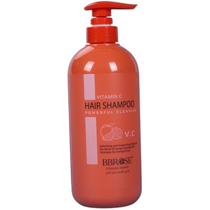 BBROSE VITAMIN C HAIR SHAMPOO, 800ML, ENRICHED WITH ORANGE ESSENTIAL OIL, STRENGTHENS HAIR FROM ROOTS, REVITALIZES FOR SOFT MANAGEABLE HAIR, BOOSTS SHINE & RADIANCE, NOURISHES SCALP - Image 1