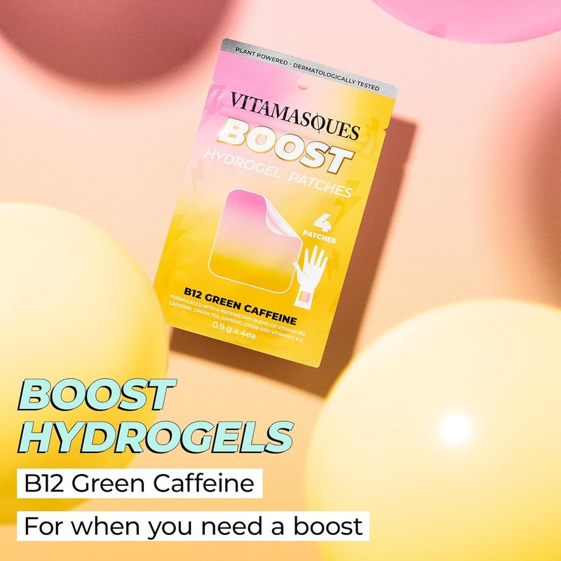 Vitamasques Energy Patches Boostme Wellness Hydrogel Pads 3Pack  B12 Vitamin Patches for Women  Men Energy  Focus for Adults  CrueltyFree Korean Skin Care Caffeine Gel Pads - Image 2