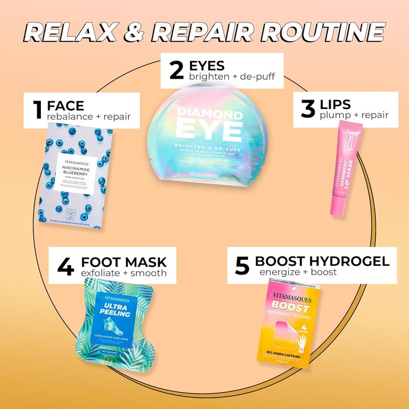 Vitamasques Energy Patches Boostme Wellness Hydrogel Pads 3Pack  B12 Vitamin Patches for Women  Men Energy  Focus for Adults  CrueltyFree Korean Skin Care Caffeine Gel Pads - Image 5