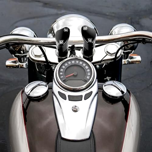 Sresk 1 inch Handlebar Riser Clamp Round, 4 inch Height Increase Motorcycle Pullback Handle Bar Riser Compatible with Harley Dyna Softail Honda Kawasaki Vulcan Yamaha Accessories (Black) - Image 5