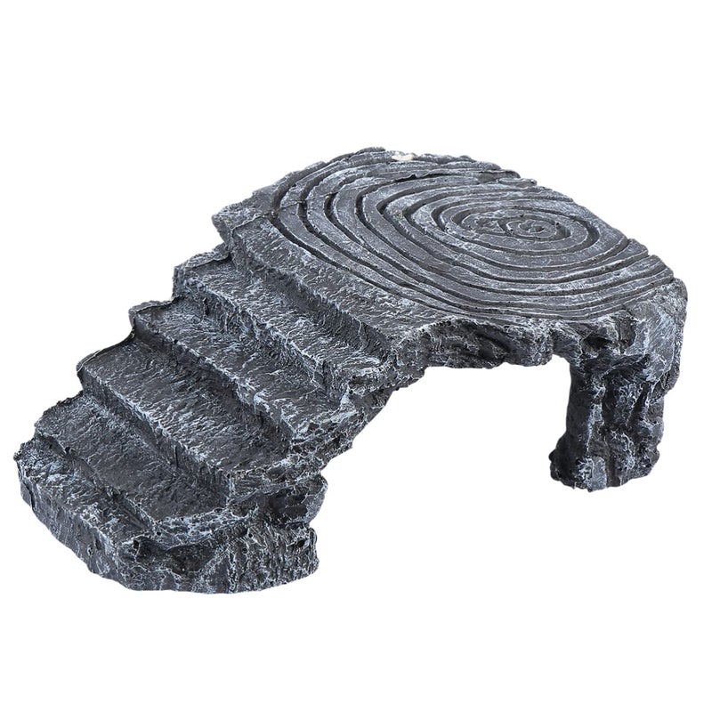 Amphibian Aquarium Decoration Turtle Terrace 3Pcs Dark Grey 21X14X7 5Cm Fish Tank Ornament - Image 5
