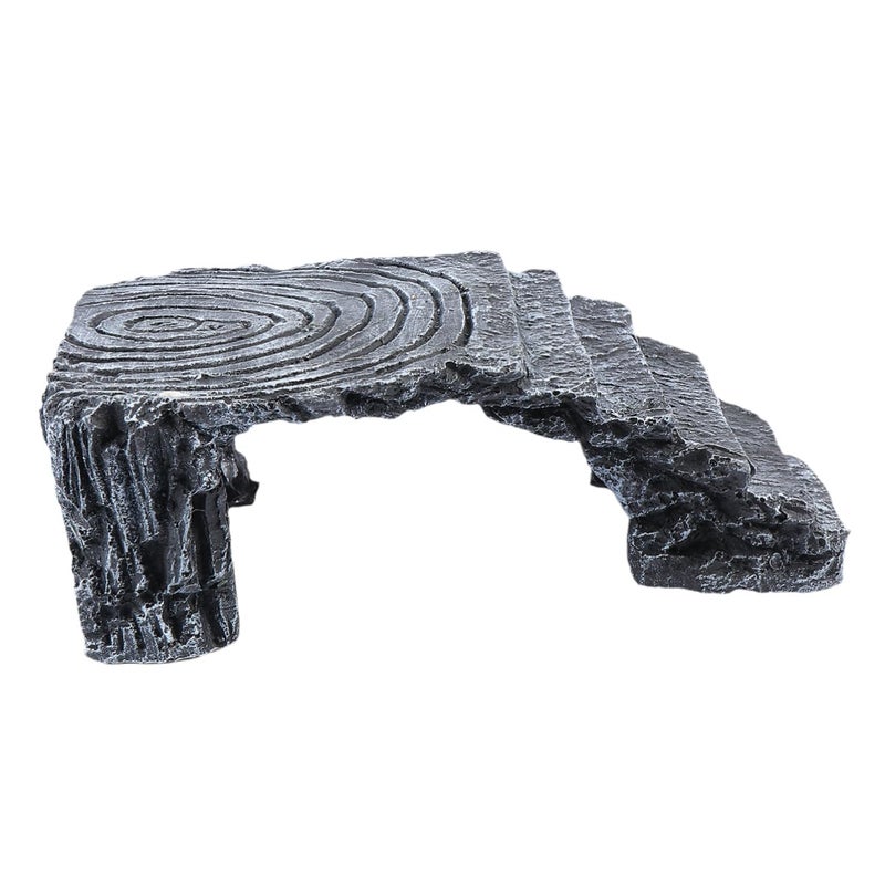 Amphibian Aquarium Decoration Turtle Terrace 3Pcs Dark Grey 21X14X7 5Cm Fish Tank Ornament - Image 3