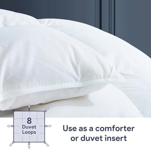 Maple&Stone Queen Feather Down Comforter Heavyweight White Down Duvet Insert Ultra Soft 100% Cotton Cover Fluffy Queen Comforter 90 x 90 Inches - Image 3