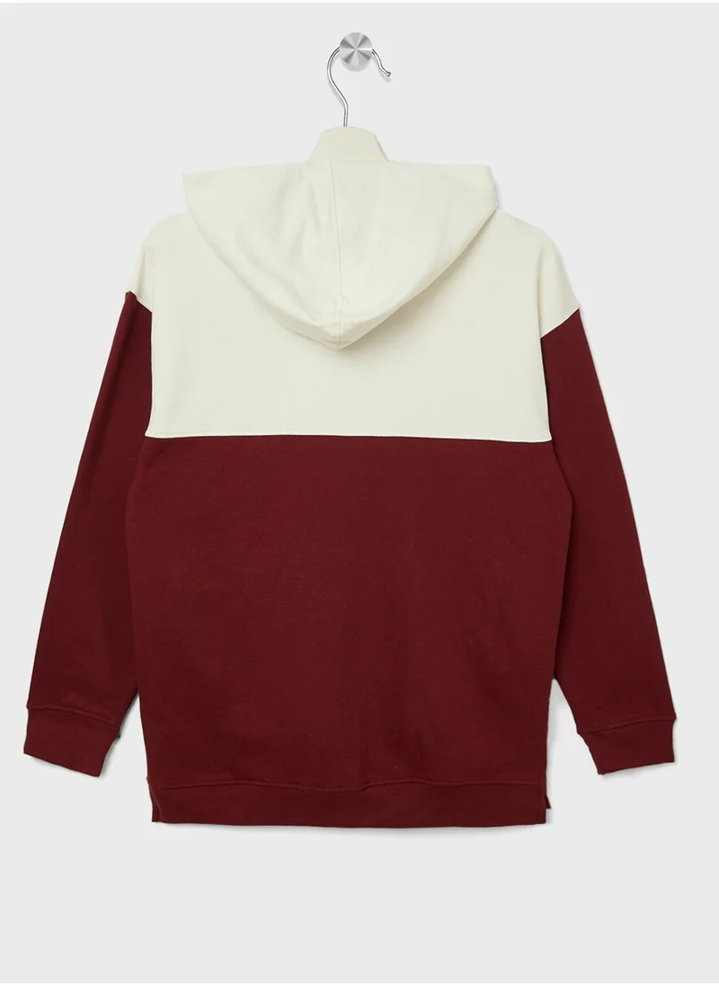 MANGO Kids Color Block Hoodie