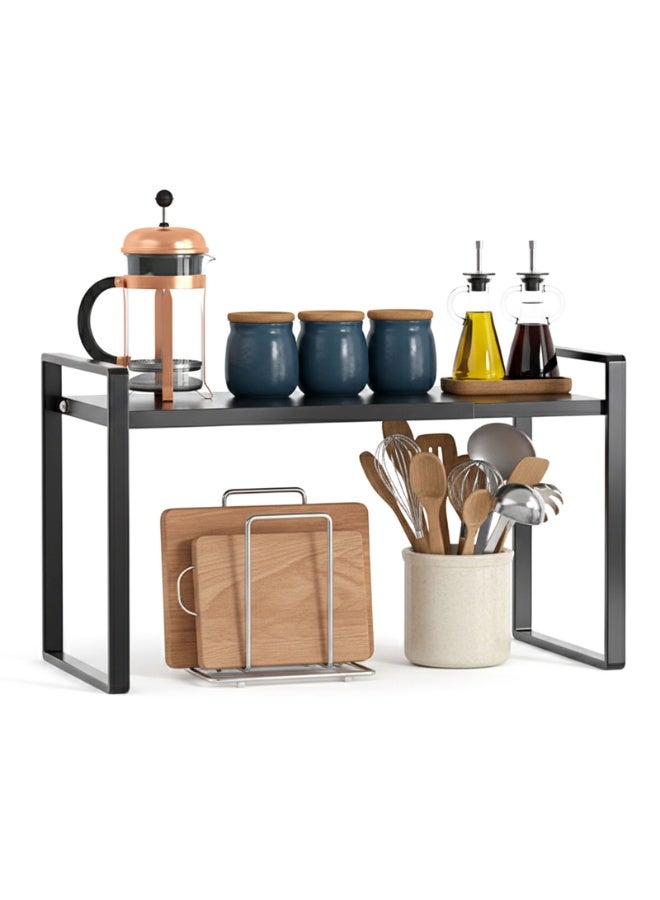 Sinyin Kitchen Countertop Organizer Shelf, Metal Spice Rack and Coffee Station Storage Stand, Multifunction Counter Shelf for Kitchen Accessories, Condiments, Cutting Boards and Utensils - Image 1