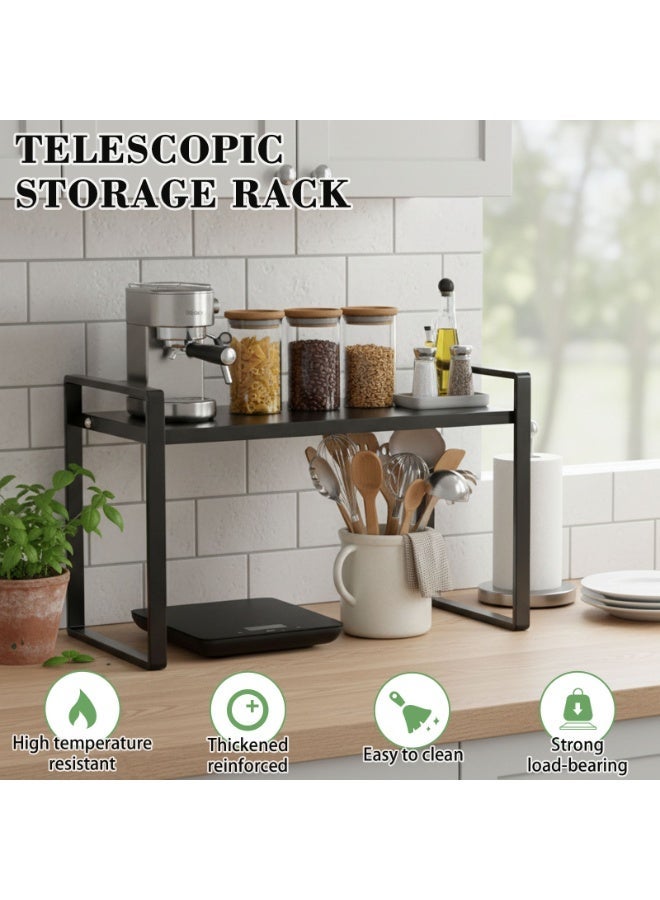 Sinyin Kitchen Countertop Organizer Shelf, Metal Spice Rack and Coffee Station Storage Stand, Multifunction Counter Shelf for Kitchen Accessories, Condiments, Cutting Boards and Utensils - Image 2