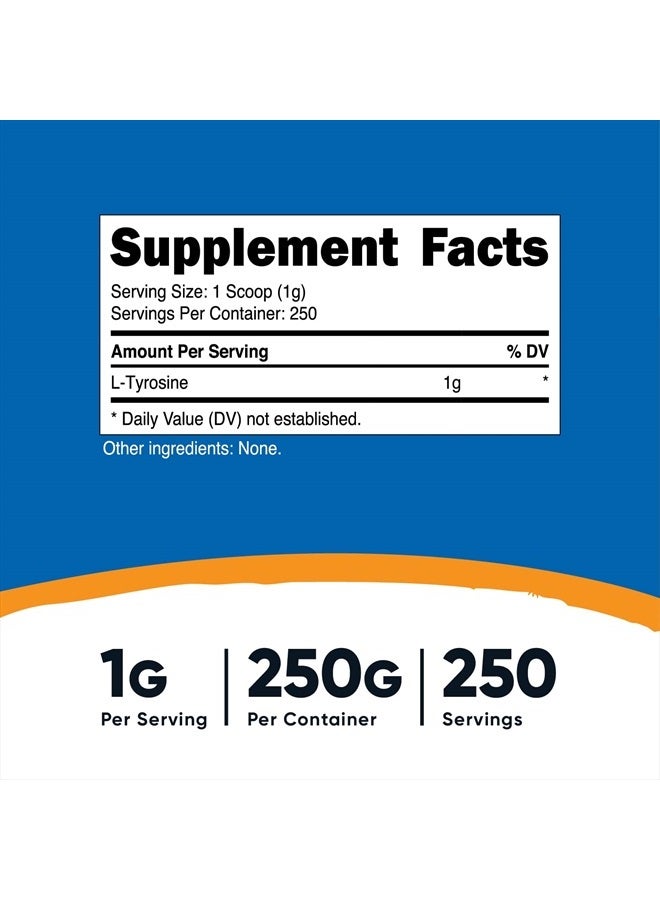 Nutricost L-تيروزين، بدون نكهة 250 جرام - 8.8 أونصة - Image 4