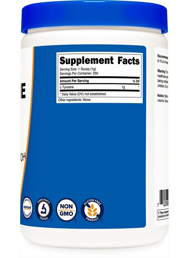 Nutricost L-تيروزين، بدون نكهة 250 جرام - 8.8 أونصة - Image 2