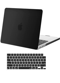 Generic MacBook Pro 14 inch Case 2021 2022 Release A2442 M1 Pro M1 Max Retina XDR Display Touch ID Plastic Hard Shell Case & Keyboard Cover Skin Black  - Image 1