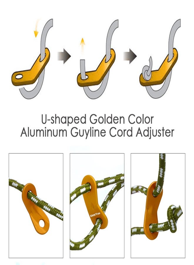 GEERTOP 6 Pack 5 mm Ultralight Tent Guy Lines Camping Ropes with Aluminum Tensioner for Tent, Tent Tarp Shelter - Image 5