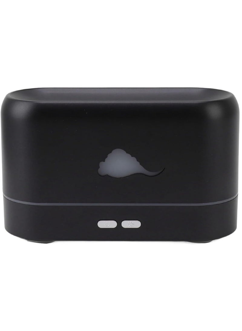 ELTRAZONE Easy Operation Aromatherapy Humidifier with One-Button 3D Flame Effect for Bedroom & Dormitory (Black) - Image 4