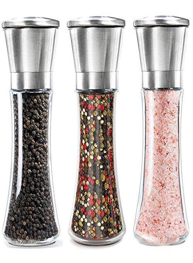 Avora Salt Pepper Stainless Steel Grinder/Crusher/Shaker with Adjustable Coarseness Pepper Mill Shaker and Salt Grinders (2 pcs) - Image 3