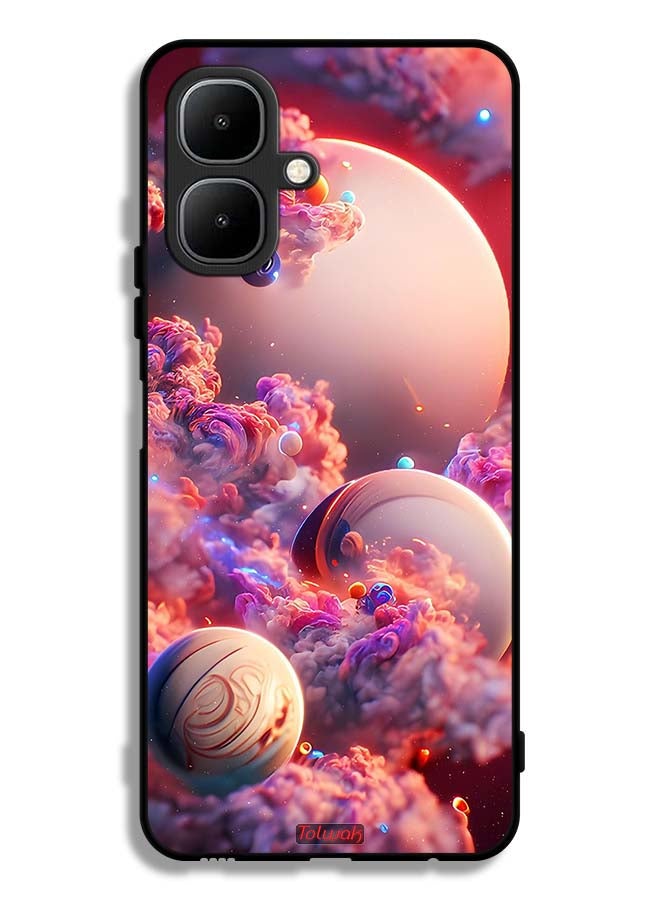 Tolwak Tecno Pop 10 Protective Case Cover Clouds Abstract Art