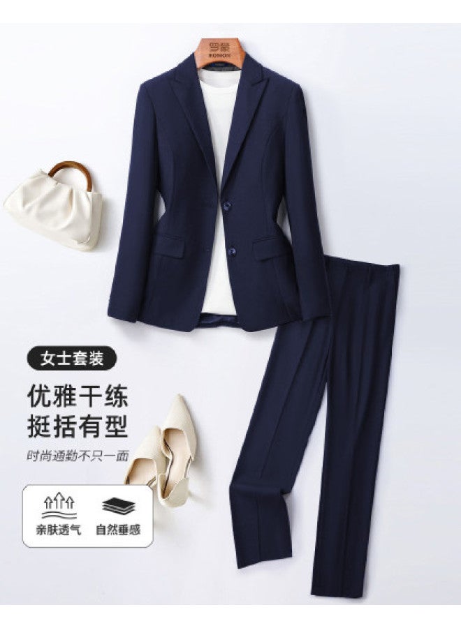 ROMON Women'S Suit Set, Slim Two-Piece Suit, Comfortable And Versatile Ladies' Suit Set - Image 1