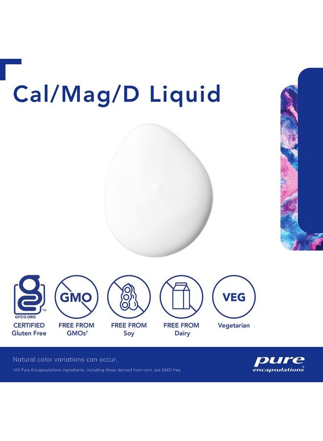 Pure Encapsulations Cal/Mag/D Liquid ; Calcium Magnesium And Vitamin D In A Convenient Liquid Form ; 16.2 Fl. Oz.  - Image 5