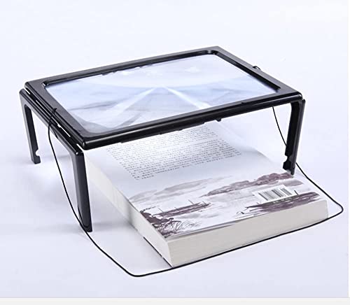 Styxon A4 Full Page Magnifying Glass Hands-Free Magnifier, Large Reading Magnifying Glass with 4 LED Lights, Foldable Desktop Portable Rectangular Magnifier for Low Vision, Seniors with Aging Eyes - Image 5