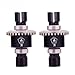 Mesimsple 2PCS Alum Front Rear Differential Diff Gear for 116 H16207 16208 16209 16210 H16 114 14301 14302 14209 14210 H14BM Series Upgrades Part Black - Image 2