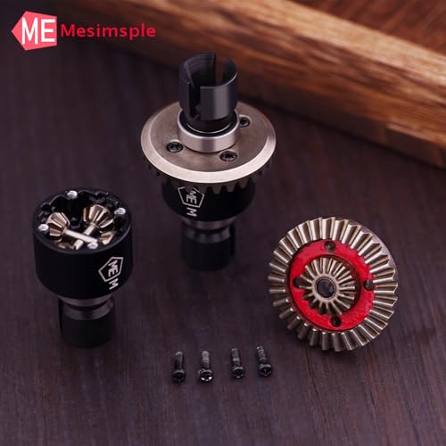 Mesimsple 2PCS Alum Front Rear Differential Diff Gear for 116 H16207 16208 16209 16210 H16 114 14301 14302 14209 14210 H14BM Series Upgrades Part Black - Image 5