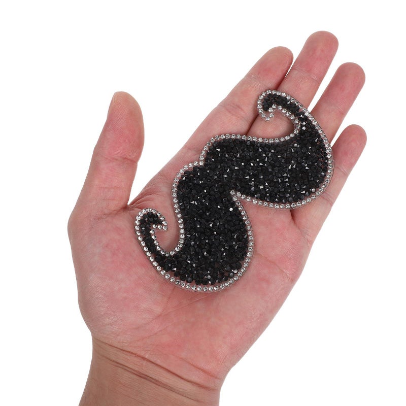 Aofan 2pcs Mustache Beard Iron On Patches For Diy Clothing Repair Denim Jackets Bags And Hats - Image 5