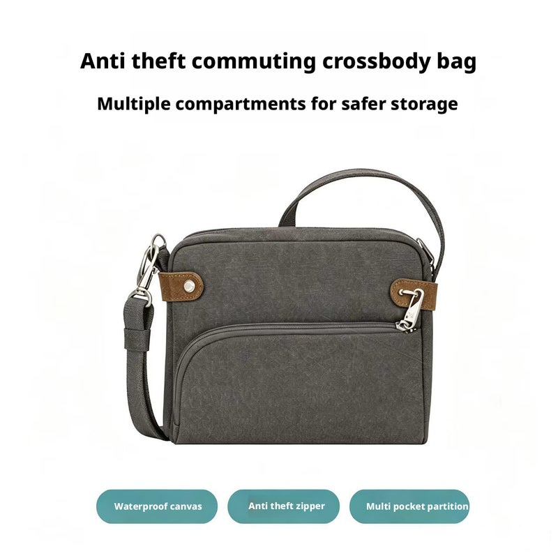 Men's Shoulder Bag Korean Style Trendy Simple Large Capacity Travel Handbag - Image 3