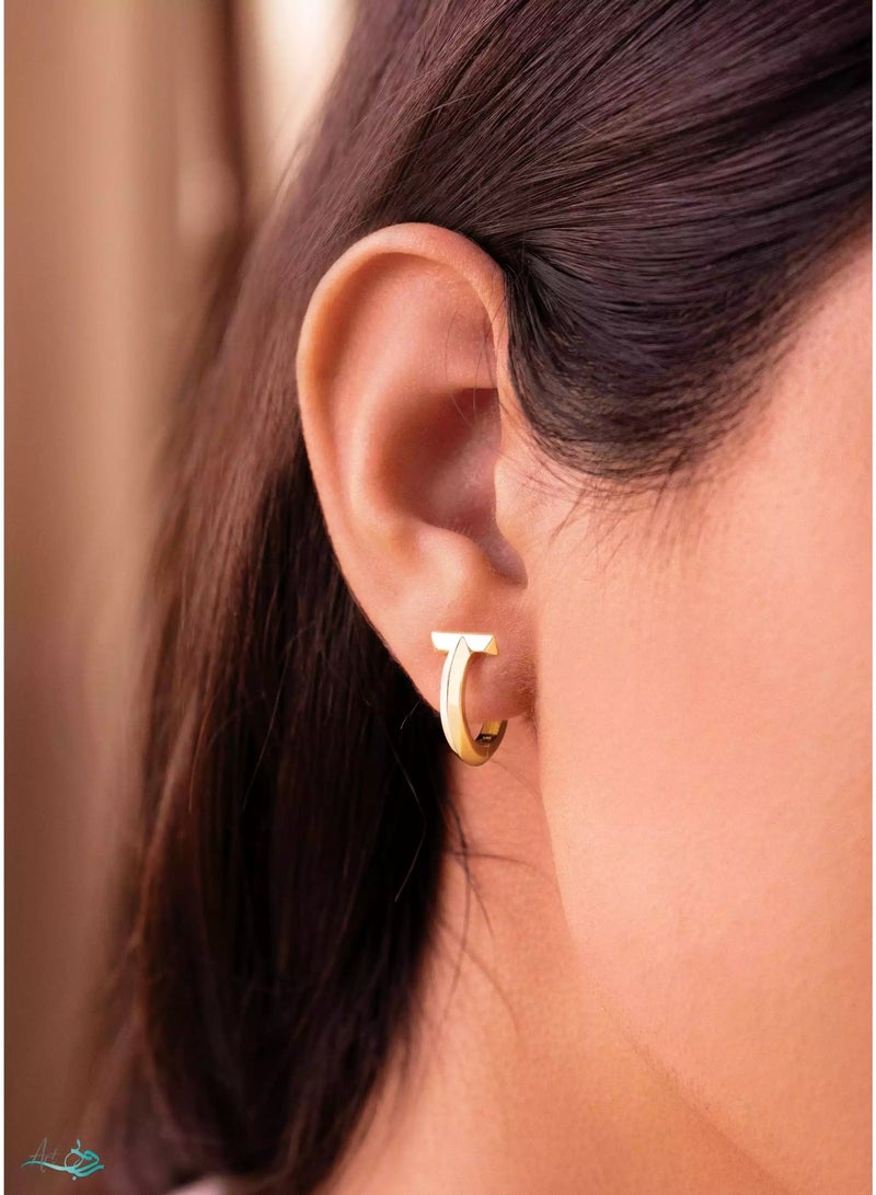 Ruby Art Gold 18K Pure Gold Women’s Earrings – Elegant Lightweight  -  2.03 Gram - Image 2