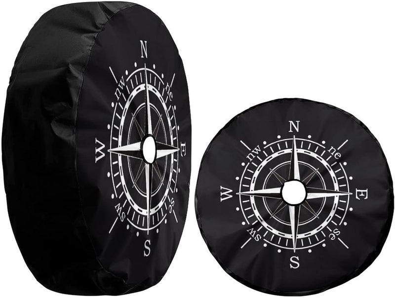 Foruidea Compass Sun Dial Black Spare Tire Cover - Image 3